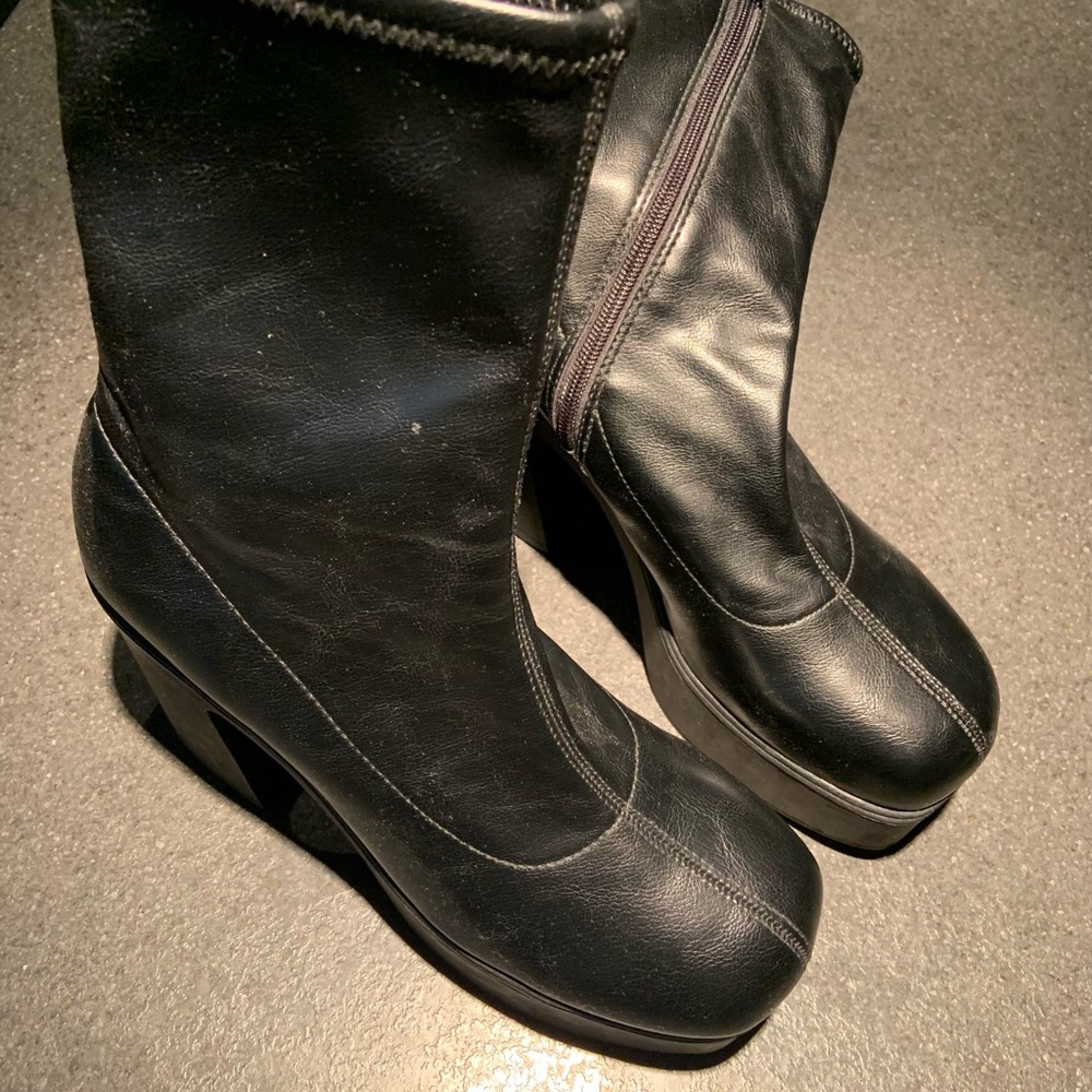 Call It Spring Black Heeled Boots - Picture 6 of 11